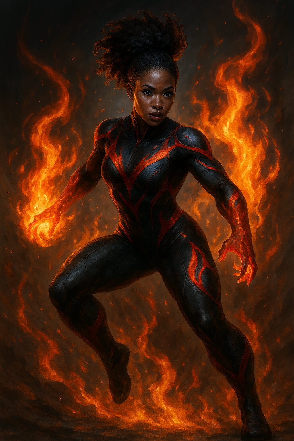 Image of a female superhero in a classic pose